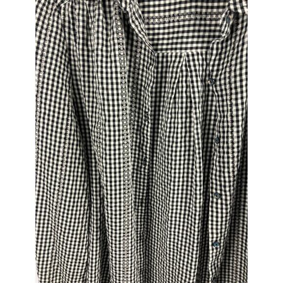 Max Studio Gingham Button Down Shirt Size Large - Picture 3 of 6